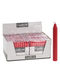 Buy Koopman Xmas Candle Set of 20 Red in UAE