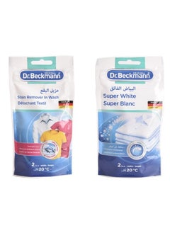 Buy Stain Remover In Wash with Laundry Detergent Super White 2X80 G in Saudi Arabia