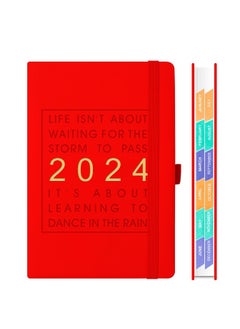 Buy 2024 Diary Weekly&Monthly Planner with 100GSM Thick Paper Yearly Agenda A5 Week to View Diary From Jan-Dec 2024 in Saudi Arabia