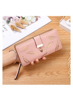 Buy Wallet for Women Long Slim Minimalist Wallet Ladies Women Purse Large Capacity Pu Leather Credit Card Holder in UAE