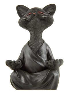 Buy 1pc Whimsical Cat Figure Meditation Yoga Happy Cat Collection Home Decor Ornament in UAE