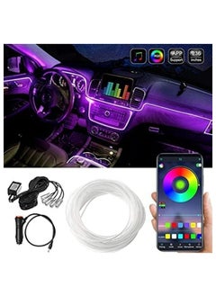 اشتري Car LED Strip Lights, Multiple color with 6 in 1 RGB Car Interior Lights 8 meters في الامارات