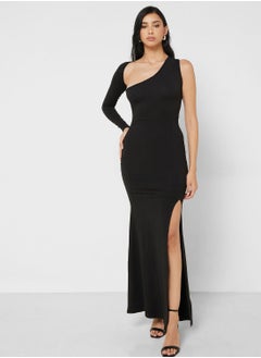 Buy Sabrina Neckline Detail Maxi Dress in UAE