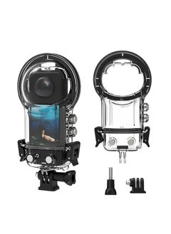 Buy Waterproof Housing Case for Insta360 X3 Action Case, Double Lock Dive Protective Housing Shell WIth Bracket Mount Accessories, 30M Underwater Diving Protection in UAE