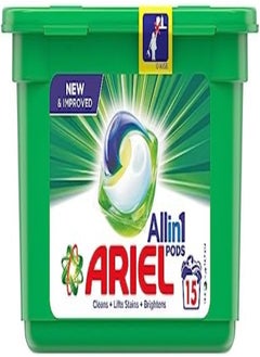 Buy Ariel All In 1 Pods, Original Scent, Liquid Detergent Capsules , 15 Pods in UAE