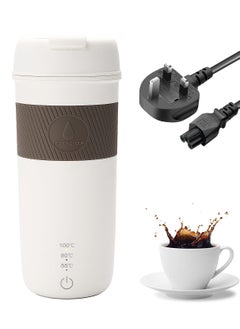 اشتري Portable Travel Heating Mug, Mini Electric Cup, 55℃ / 80℃ / 100℃ Optional, 304 Stainless Steel Liner Kettle, 12 Hours Insulation Function, 300W 350 ml Fashion Electric Thermos, Automatic Shut-Off في السعودية