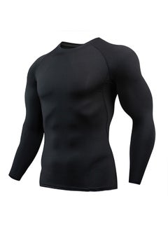 Buy Men's Long Sleeve T-Shirts Quick Dry Breathable Sports Shirts for Running Workout Rash Guard in Saudi Arabia