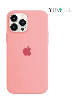 Buy iPhone 14 Pro Silicone Protective Case For iPhone 14 Pro 6.1inch Soft Liquid Gel Rubber Cover Shockproof Thin Cover Compatible For iPhone 14 Pro Baby Pink in UAE
