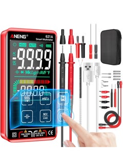 Buy Digital Multimeter Tester, Smart Touch TRMS, Auto-Ranging Fast Accurately Measures, Rechargeable anti-burning Ohm With NCV, for Measures DC/AC Current, Voltage, Resistance Diodes, Capacitance in Saudi Arabia