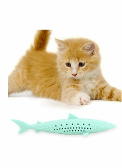 اشتري Cat Toothbrush Catnip Toy, Dental Care, Chew , Durable Hard Rubber, Interactive Toys (1-Pack Green) في السعودية