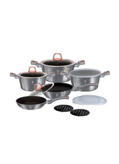 اشتري Berlinger Haus 13-Pc Cookware Set - Grey, Moonlight Collection في الامارات