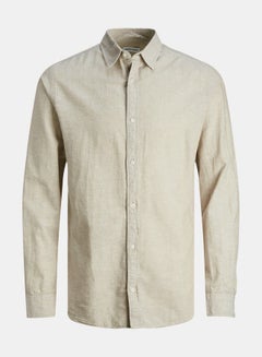 Buy Solid Regular Fit Shirt with Long Sleeves in Saudi Arabia