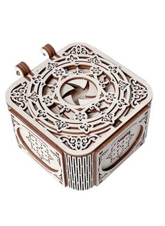 Buy Selling DIY wooden puzzle, 3D stereo model wooden machinery difficult assembly music box jewelry box diy material bag + Light band/Music: Sky City in UAE