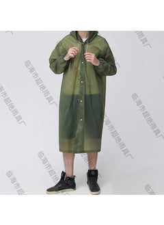 Buy Thickened EVA Frosted Adult Raincoat Cuff rubber band-Army Green in UAE