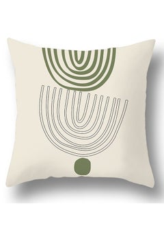 اشتري Green botanical abstract geometric print pillowcase pillow cover 45*45cm في السعودية