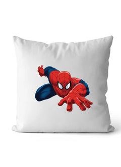 Buy Square pillow with "Spiderman" print, white, size 40x40 cm in Saudi Arabia