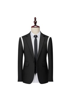 Buy New Mens Casual Suit Blazer Business Fashion Black in Saudi Arabia