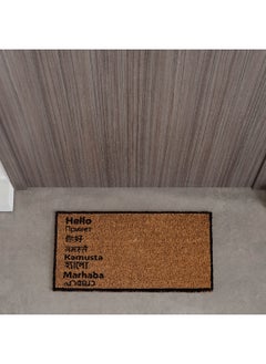 Buy Welcome Printed Coir Doormat with Latex Back 90 x 60 cm in UAE