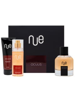 اشتري Nue Oculis Perfume Gift Set for Men Eau De Parfum 95ML + Body Mist 100ML + Shower Gel 100ML Ideal for Anniversary Birthday Valentines Day Gift في الامارات