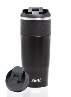 اشتري Reusable Stainless Steel Coffee Tumbler, Leakproof Vacuum Insulated Double Wall Cup BPA Free, Eco-Friendly Travel Office Mug for Hot Tea and Cold Drinks, 450ml  Black في الامارات