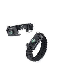 Buy 5*1 Professional Multi-Purpose Survival Bracelet Includes Compass and Whistle with Fire Starter Stone and Loud Whistle Perfect for Camping, Hiking, Fishing in Egypt