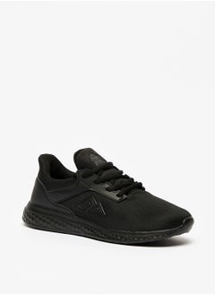 اشتري Textured Lace Up Low Ankle Sneakers في الامارات