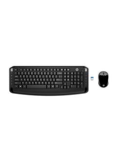 اشتري HP Wireless Desktop 300 Black Mouse and Keyboard Set English, New Retail في مصر