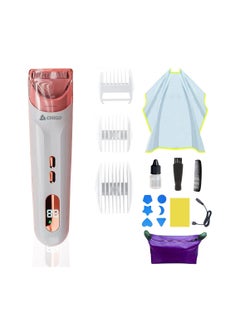 Buy Baby Hair Clipper, Quiet Kid Hair Clipper with Safe Ceramic Blade & LCD Power Display, Professional Hair Trimmer for Kids Waterproof Rechargeable Haircut Kit for Toddler Children in UAE