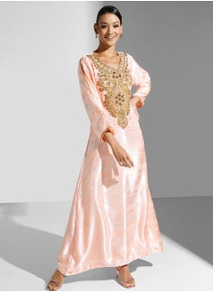 اشتري Embellished Embroidered Jalabiya في الامارات