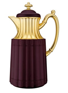 Buy Vacuum Flask with Stylish design Coffee Leakproof thermos Maroon in UAE