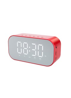 Buy Cross-border hot sale yayunshi S5 timing button alarm clock office speaker home gift Bluetooth speaker S5 upgraded Red in UAE