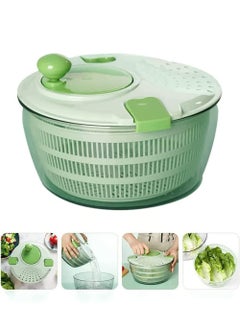 Buy Fruits and Vegetables Drain Basket, Dry Off Drain Lettuce with Ease for Tastier Salads Hollow Drain Basket, Hand-Cranked Vegetable Dehydrator for Kitchen Washing and Drying, Green in Saudi Arabia