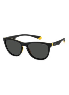 اشتري Unisex Polarized Rectangular Shape  Sunglasses Pld 2133/S Grey 44 - Lens Size: 44.3 Mm - Blck Yllw في الامارات