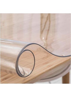 Buy Transparent Pvc Ultra-Thin Pendent Tablecloth Plastic Tablecloth Waterproof and Oil-Proof Protective Film Rectangle 100 x 140 x 0.2cm in Saudi Arabia