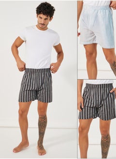 Buy Pack of 2 - Checked Assorted Woven Boxers in Saudi Arabia