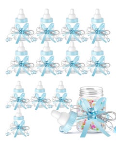 اشتري Baby Shower Feeding Bottle Adorable Baby Shower Favors Baby Bottles for Baby Shower Mini Baby Bottles Baby Shower Bottles Plastic Bear Candy Box with Ribbon for Decoration Favours, 12Pcs في السعودية