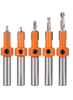 Buy 5 Pcs HSS Countersink Drill Bit Set, Woodworking Chamfer Screws Hole Drills Bit for Wood Drilling, Plastic, Drilling Holes（2.8mm, 3mm, 3.2mm, 3.5mm, 4mm）Drill Tools & Accessories in Saudi Arabia