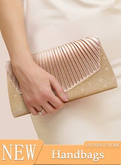 Buy Women Shiny Glitter Evening Clutch Bag Envelope Handbag Chain Purse Bag Crossbody Bag for Wedding Formal Cocktail Party in UAE