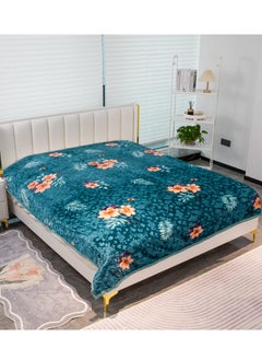 اشتري Single Ply Premium Cloudy Blanket Made by 100% Polyester SPUN YARN Obtained from Virgin Polyester Which is Suitable for winter and Rainy Season 155X210CM 5.5LB في الامارات