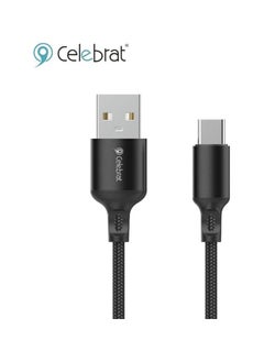 Buy Celebrat CB-33 Portable USB To Micro Fast Charge And Data Transmission Cable With Flat wire Design And Practical Fits Mobile Phone 2.1A /480mbps /1M - Black in Egypt