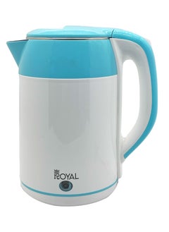 Buy Electric Kettle 1.8 L 1500 Watts Plastic Housing with Inner Stainless Steel, Dual Sensor & Over Heat Protection, Blue & White, RA-EK1842 in Saudi Arabia