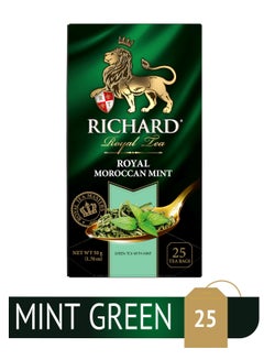 Buy Royal Moroccan Mint Green Tea Sachet 25 Tea Bags 50g in UAE