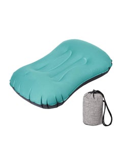 Buy Inflatable Travel Pillow, Ultralight Camping Pillow, Compressible Ergonomic Pillow for Neck Lumbar Support, Comfortable Neck Head Support Pillow for Camping Hiking Office Nap (Malachite Green) in Saudi Arabia