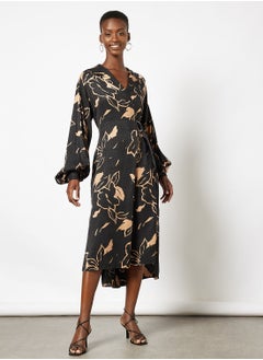 اشتري Diaanna Floral Print Wrap Dress في الامارات