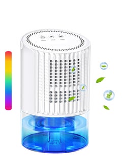 اشتري Dehumidifiers for Home, Portable Small Dehumidifier, with Auto Defrost Function, 2 Working Modes and Auto Shut-off, Quiet Small Dehumidifier for Bedroom, Basement, Wardrobe, Kitchen (White) في الامارات