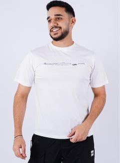 Buy Men's Regular-Fit Knitted 100% Cotton Printed T-Shirt in Bright White in UAE