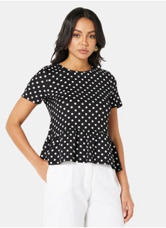 Buy Polka Dot Print Top in UAE