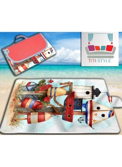 اشتري Waterproof beach rug that can be folded into a small and lightweight bag, 100 x 145 cm في مصر