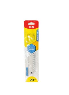 Buy M&G Chenguang Flexible and Twistable  Ruler clear silicone - 20cm - No:ARL960AR in Egypt