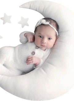 Buy Yarstar 1+4pcs Baby Moon Star Pillow Set Newborn Posing Photography Prop Moon Star Prop for Newborn Photography Baby Posing Pillows Baby Moon Nursery Pillow (A-White) in Egypt
